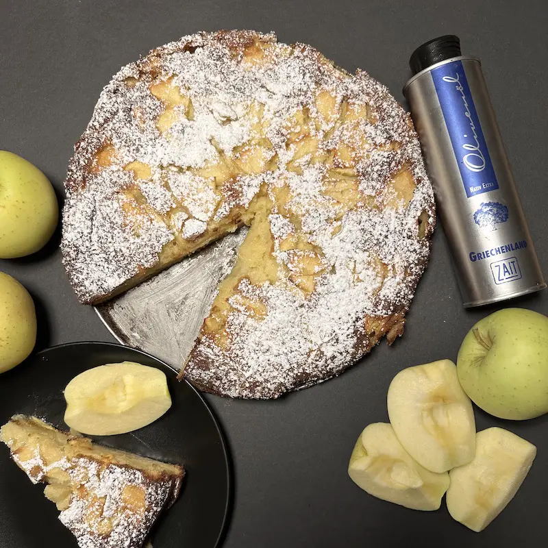 apfelkuchen mit zait olivenoel kreta